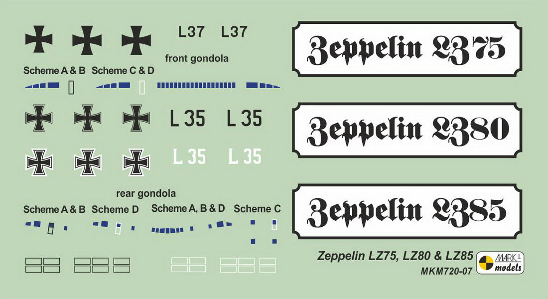 Mark I Models MKM720-07 1:720 Zeppelin R-class 'Super-Zeppelin'