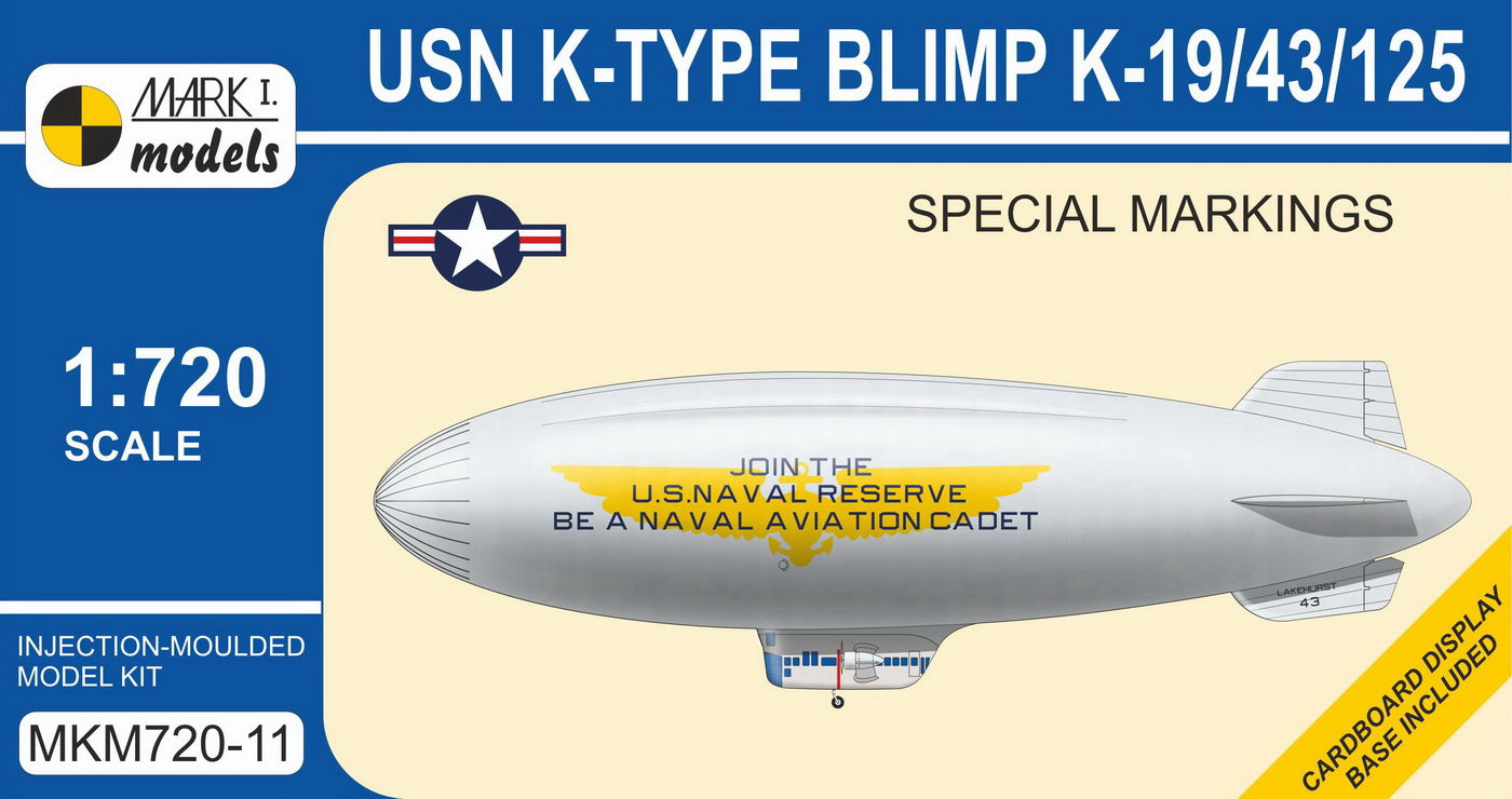 Mark I Models MKM720-11 1:720 K-type Blimp (K-19/43/125) 'Special Markings'