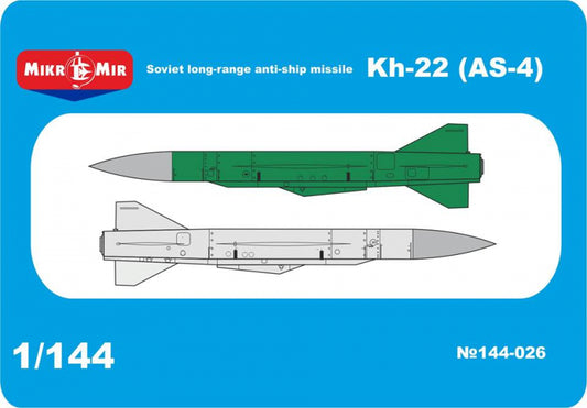 Mikro-Mir 144-026 1:144 Kh-22 (AS-4) Soviet long-range anti-ship missile