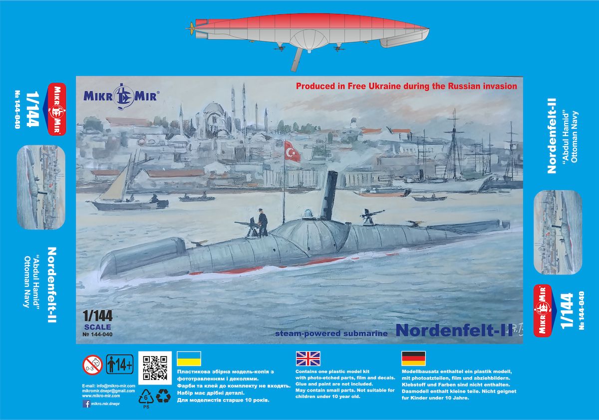 Mikro-Mir MM144-040 1:144 NORDENFELT II submarine