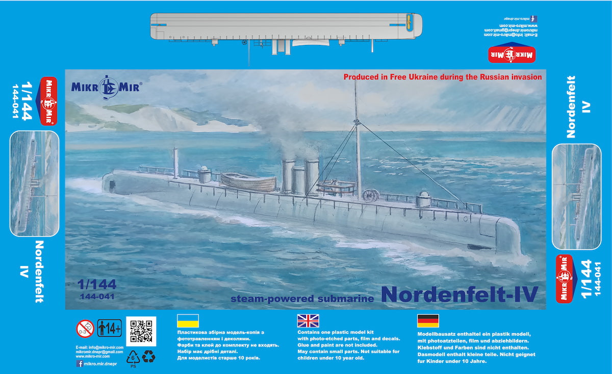 Mikro-Mir 144-041 1:144 NORDENFELT IV submarine