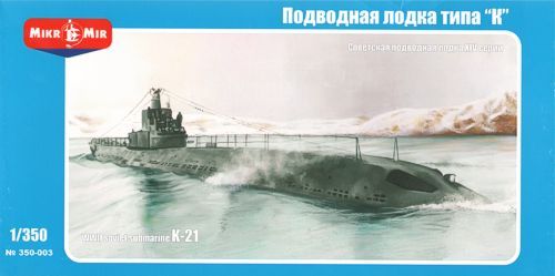 Mikro-Mir 350-03 1:350 K-21 WWII Soviet Submarine