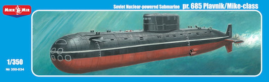 Mikro-Mir 350-34 1:350 pr.685 Plavnik/Mike Class Soviet Nuclear-powered submarine