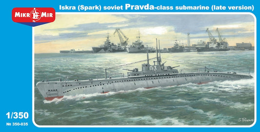 Mikro-Mir 350-35 1:350 Iskra (Spark) Pravda-class Soviet submarine (late version)