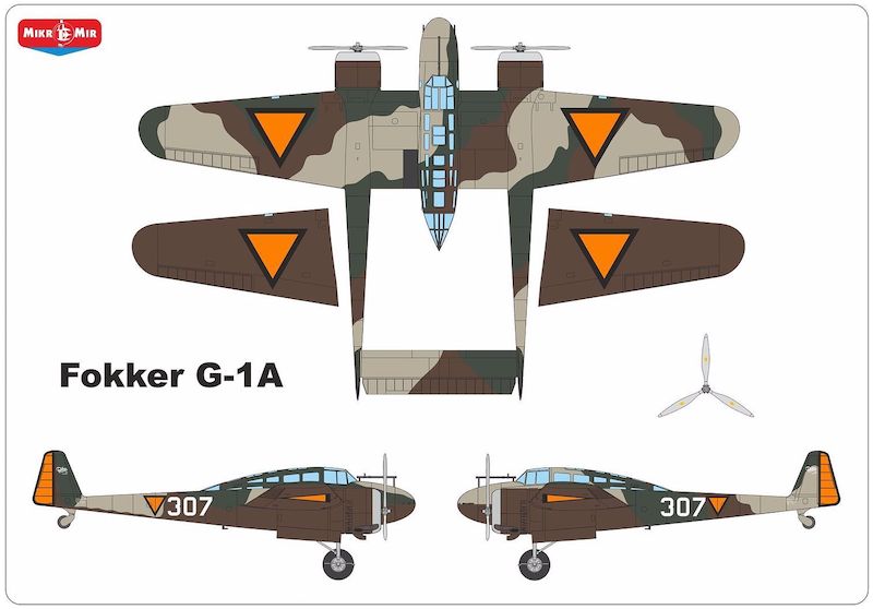 Mikro-Mir 48-016 1:48 Fokker G-1a