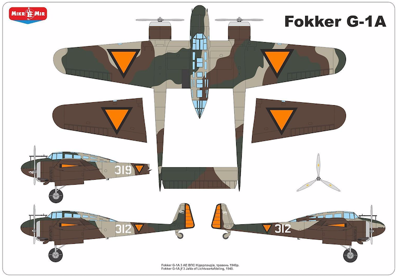 Mikro-Mir 48-016 1:48 Fokker G-1a