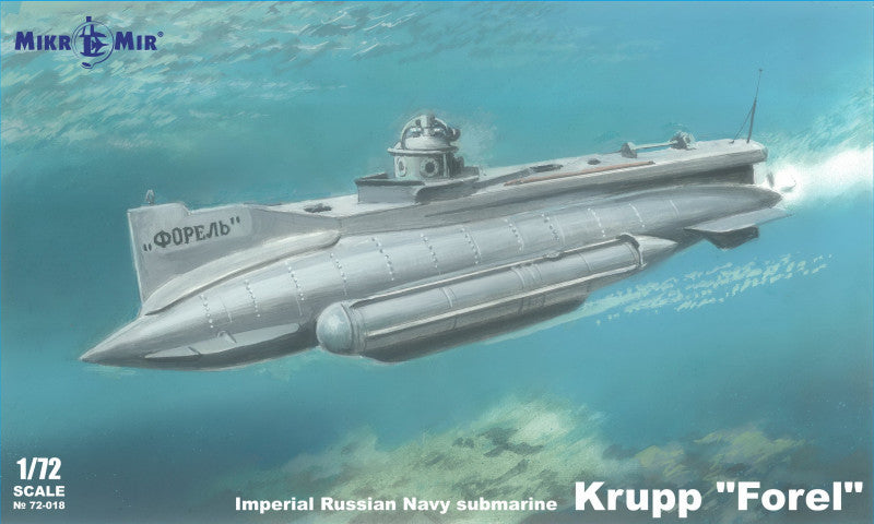 Mikro-Mir 72-018 1:72 Krupp 'Forel' Imperial Russian Navy submarine.