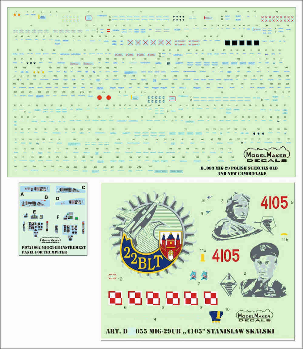 Model Maker MM73004 1:72 Mikoyan MiG-29UB â€ž4105â€ Stanislaw Skalski LIMITED SET