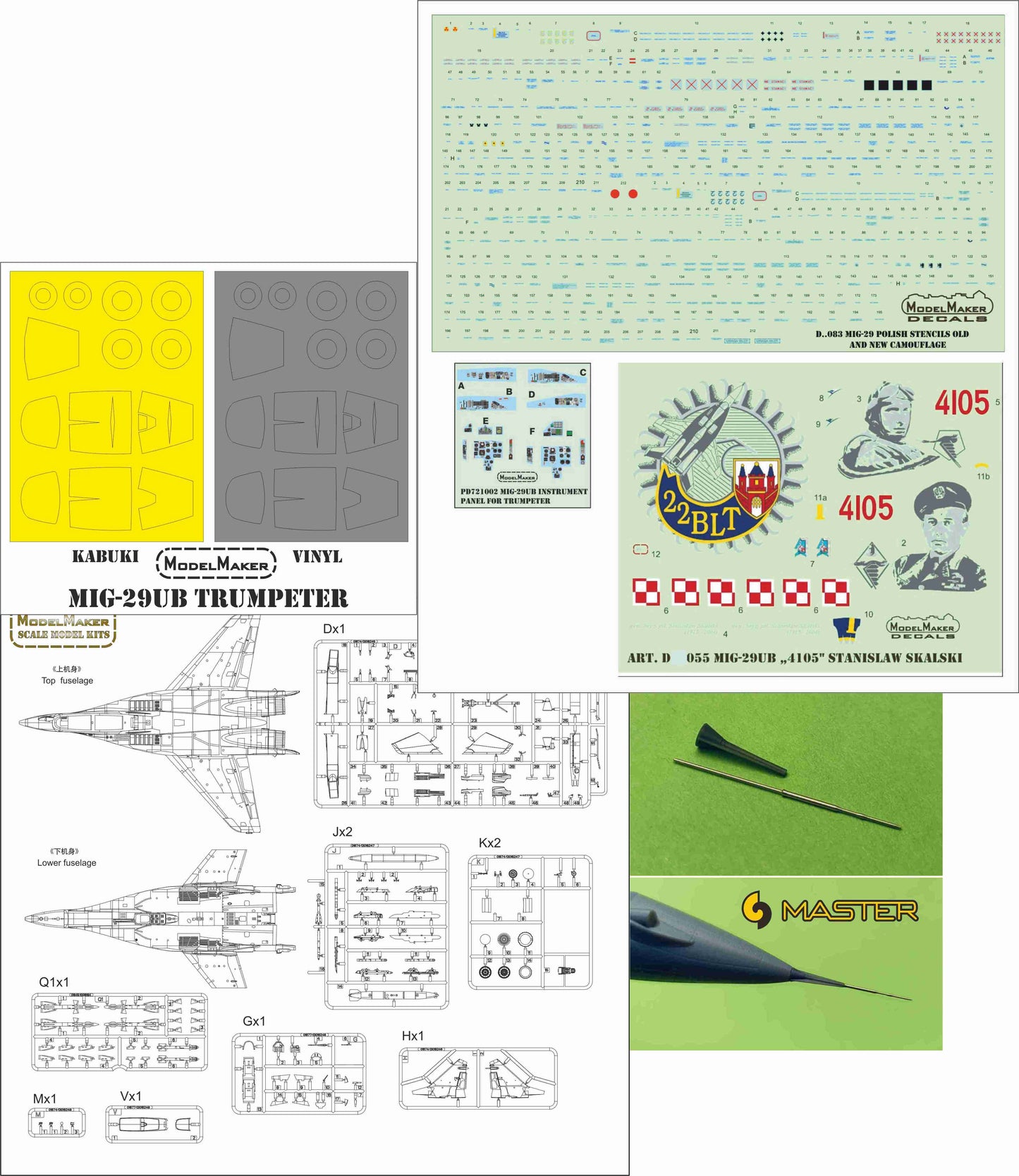 Model Maker MM73004 1:72 Mikoyan MiG-29UB â€ž4105â€ Stanislaw Skalski LIMITED SET