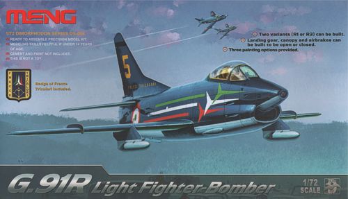 Meng Model DS-004 1:72 Fiat G.91R [G.91R-1 G.91R-3]