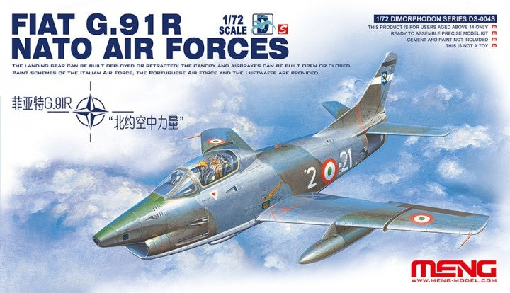 Meng Model DS-004S 1:72 Fiat G.91R NATO Air ForcesItalian AF, Luftwaffe & USAF