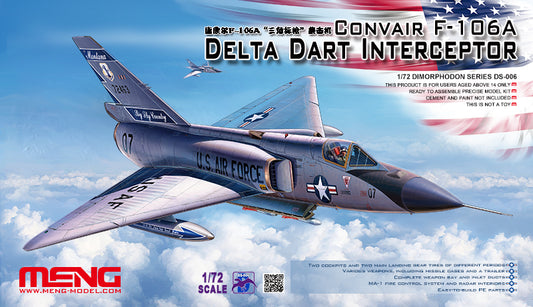 Meng Model DS-006 1:72 Convair F-106A Delta Dart Interceptor