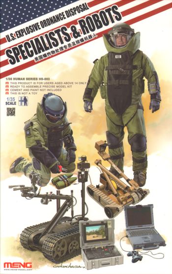 Meng Model HS-003 1:35 U.S. Explosive Ordnance Disposal - Specialist & Robots