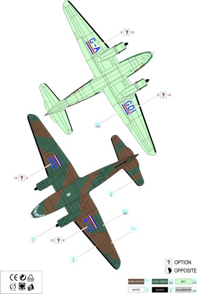 Maestro Models MMD7208 1:72 Curtiss C-46 Commando decals BOAC