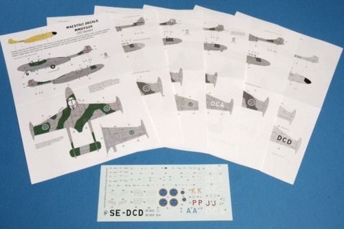 Maestro Models MMD7209 1:72 J33 Venom Swedish Airforce decal