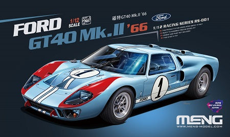 Meng Model RS-001 1:12 Ford GT40 Mk.II '66 (Pre-coloured Edition)