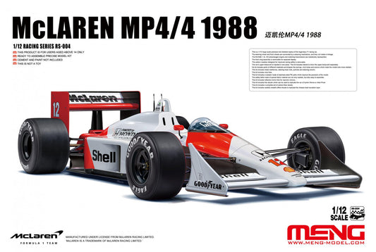 Meng Model RS-004 1:12 McLaren MP4/4 1988