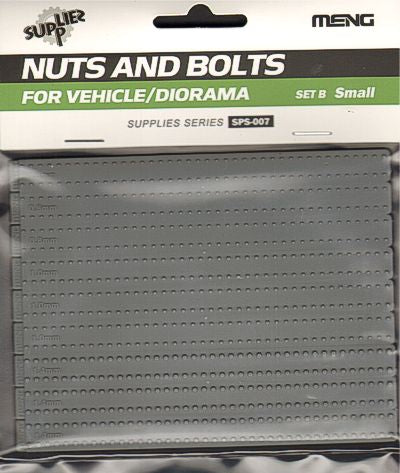 Meng Model SPS-007 1:35 Military Vehicle Nuts and Bolts Set B Small