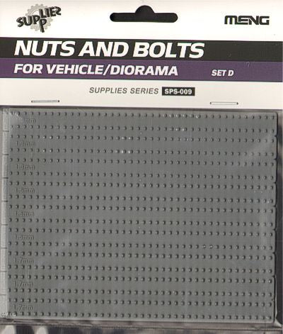 Meng Model SPS-009 1:35 Military Vehicle Nuts and Bolts Set D