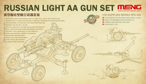 Meng Model SPS-026 1:35 Soviet Light AA Gun Set