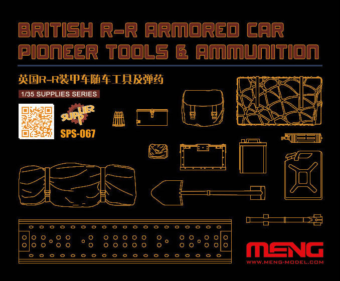 Meng Model SPS-067 1:35 British R-R Armored Car Pioneer Tool