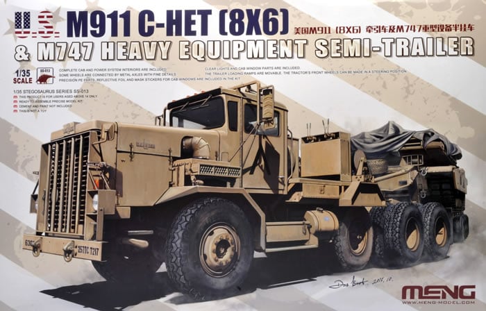 Meng Model SS-013 1:35 U.S. M911 C-HET & M747 Semi-Trailer