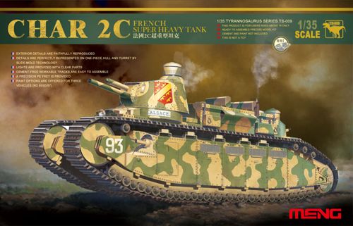 Meng Model TS-009 1:35 French Char 2C Super Heavy Tank