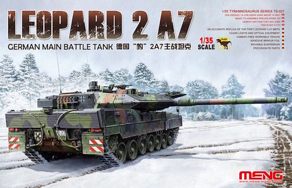 Meng Model TS-027 1:35 Leopard MBT 2 A7 German Main Battle Tank