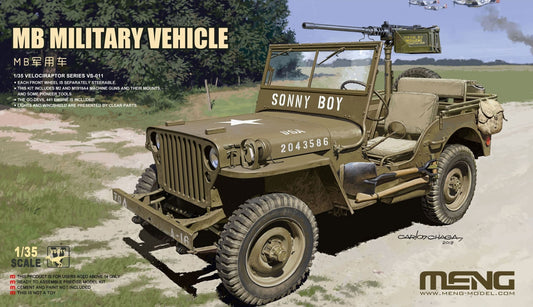 Meng Model VS-011 1:35 Willys Jeep MB Military Vehicle