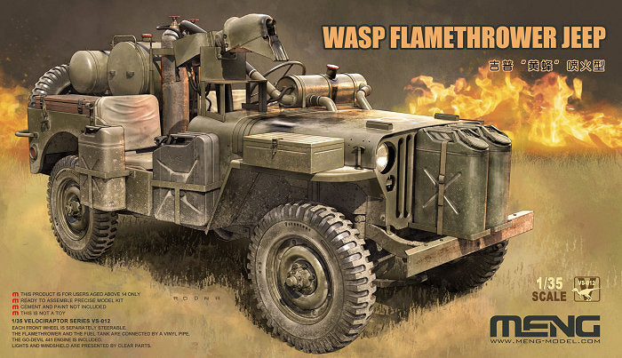 Meng Model VS-012 1:35 Wasp Flamethrower Jeep