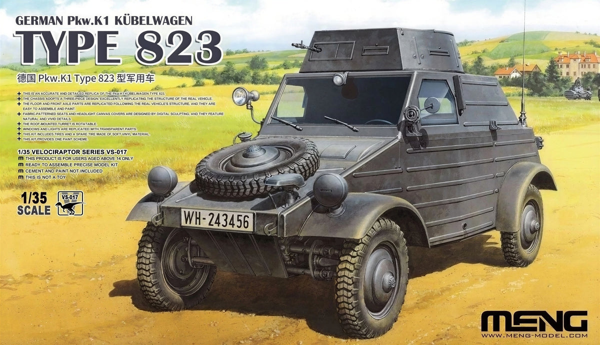 Meng Model VS-017 1:35 German Pkw.K1 Kubelwagen Type 823
