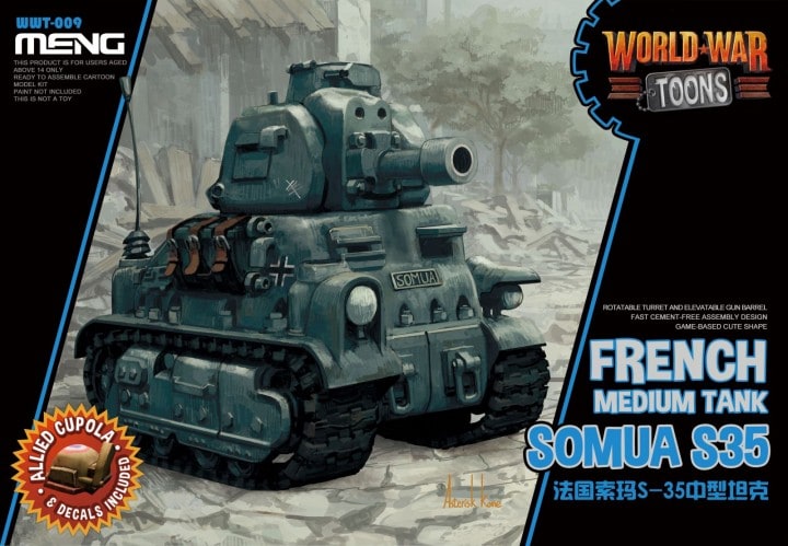 Meng Model WWT-009 World War Toons French tank Somua S-35