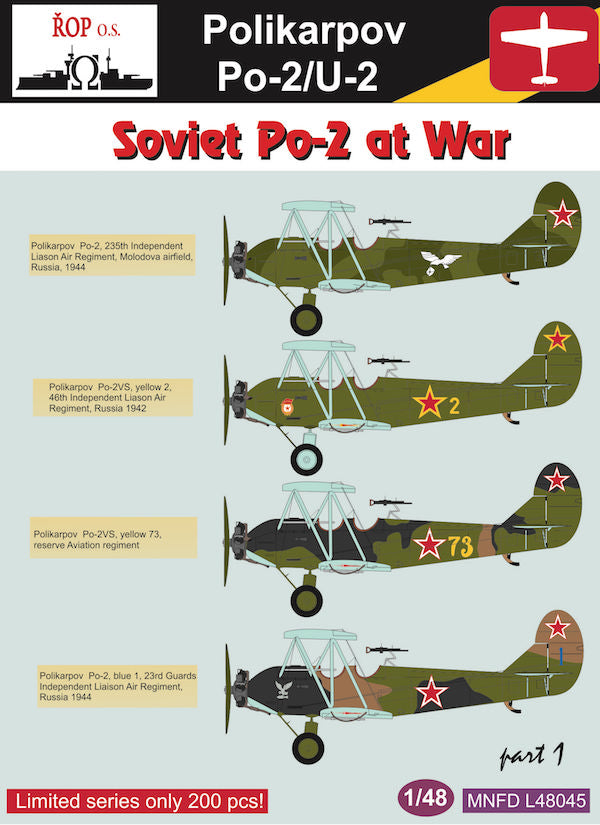 ROP o.s. MNFD48045 1:48 Polikarpov PO-2/U-2 - Soviet the PO-2 at War Part 1