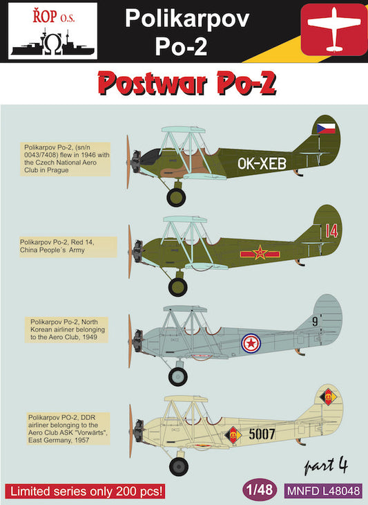 ROP o.s. MNFD48048 1:48 Polikarpov PO-2/U-2 - Postwar PO-2 Part 4