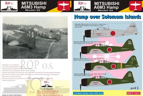 ROP o.s. MNFD72011 1:72 Mitsubishi A6M3 Hamp Model 33 Zero - Hamp over Solomon Islands Part 1