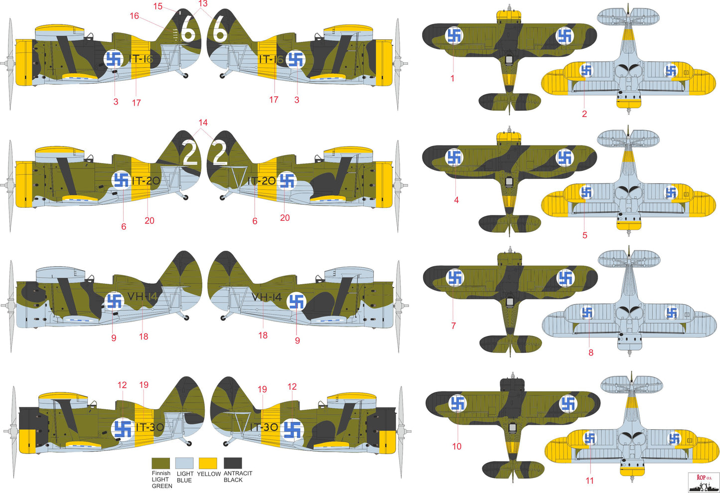 ROP o.s. MNFDL72019 1:72 Polikarpov I-153 - Finnish Captured I-153 Part 4