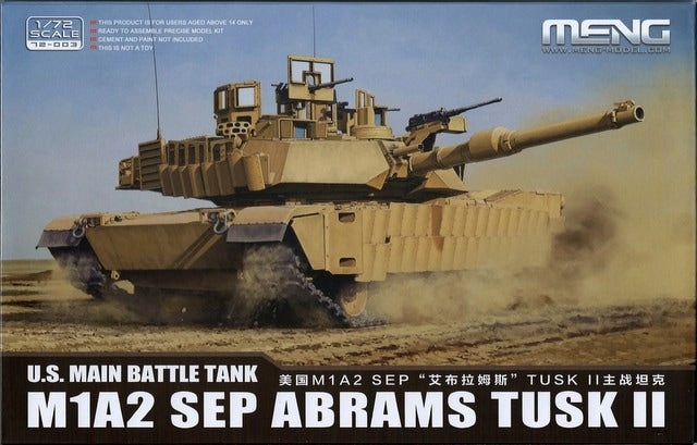 Meng Model 72-003 1:72 US MBT M1a2 SEP Abrams TUSK II