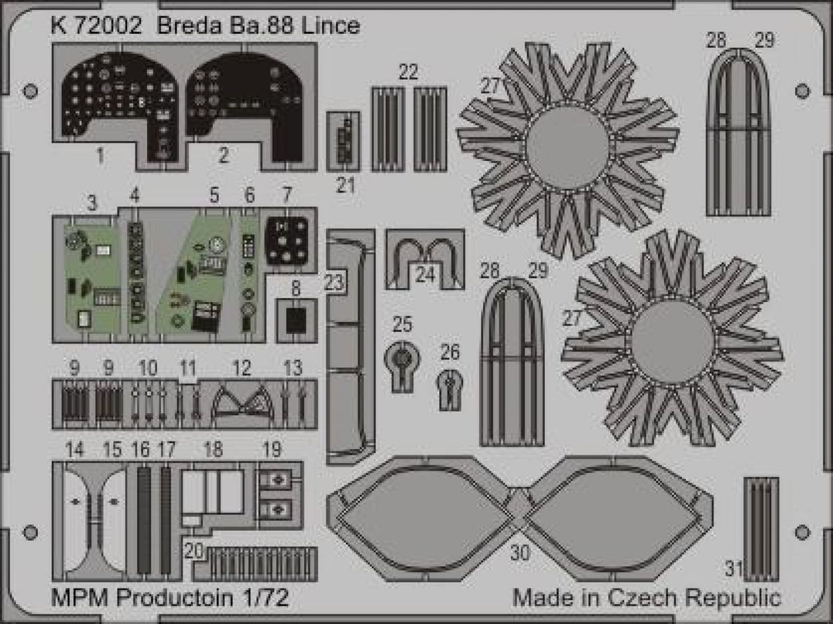 MPM K72002 1:72 Breda Ba.88B 'Lince'