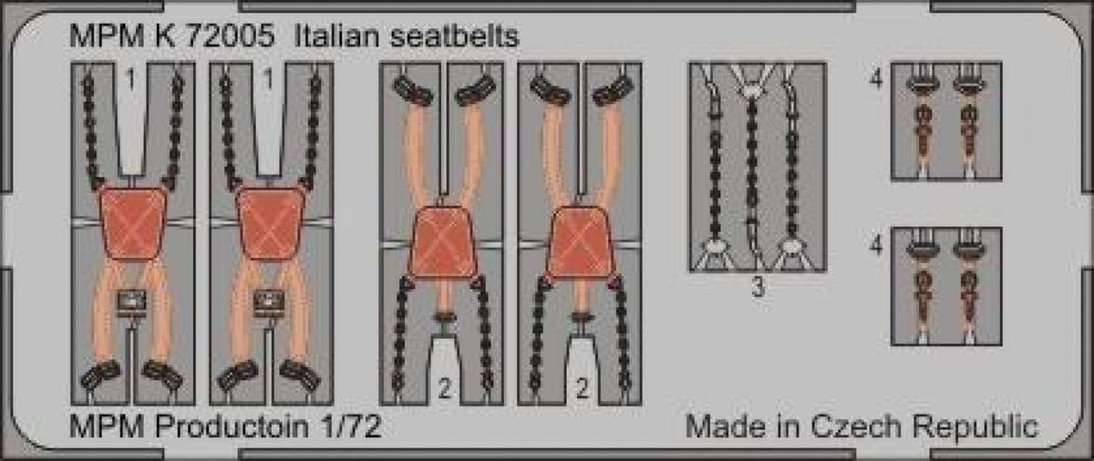 MPM K72005 1:72 Italian aircraft seatbelts WWII