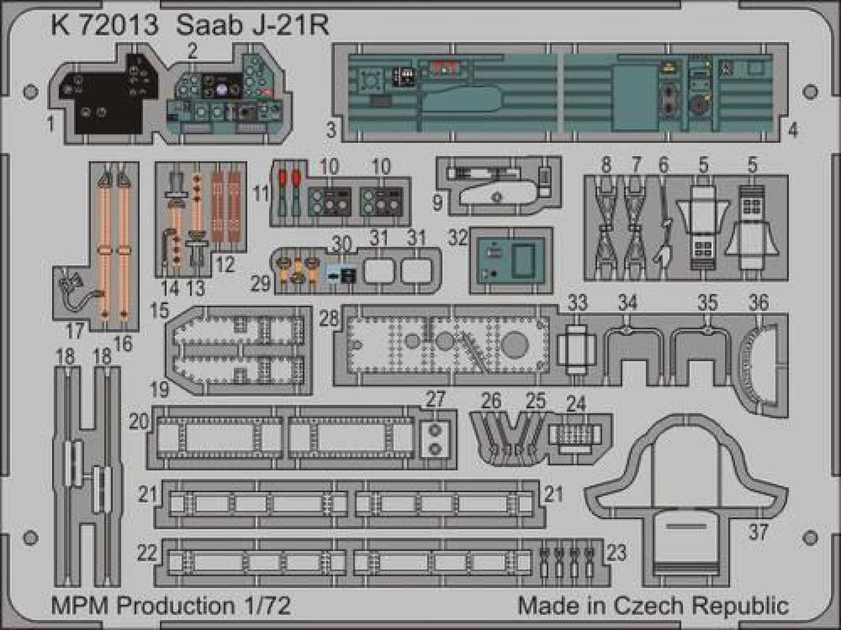 MPM K72013 1:72 Saab J/A-21R