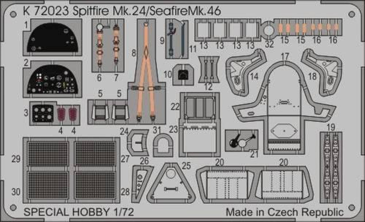 MPM K72023 1:72 Supermarine Spitfire Mk.24/Seafire Mk.46