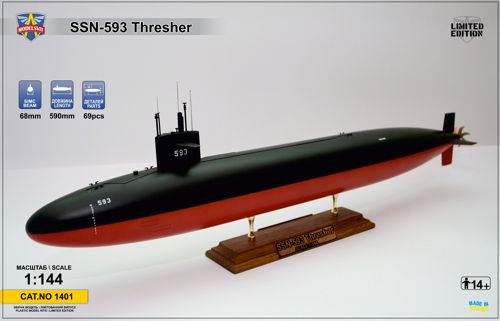 Modelsvit 1401 1:144 USS Thresher (SSN-593) Submarine