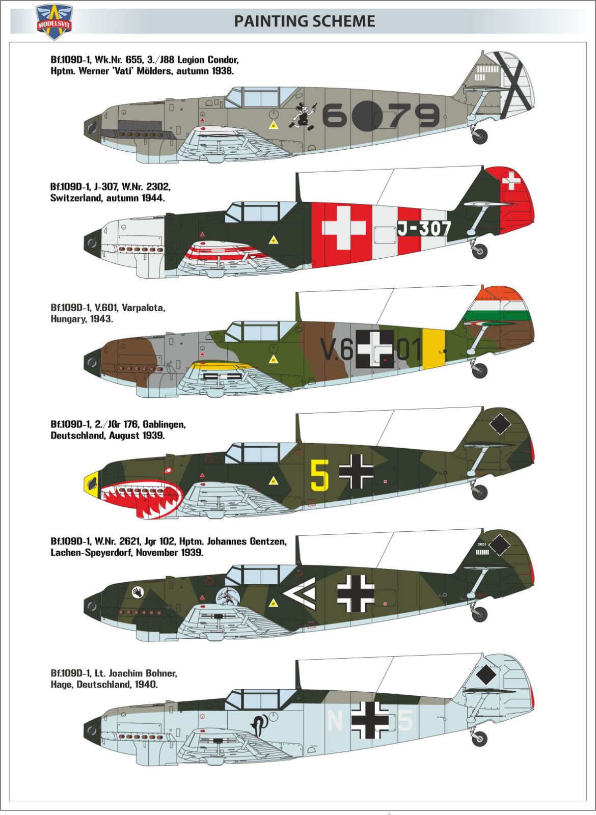 Modelsvit 4806 1:48 Messerschmitt Bf-109D-1