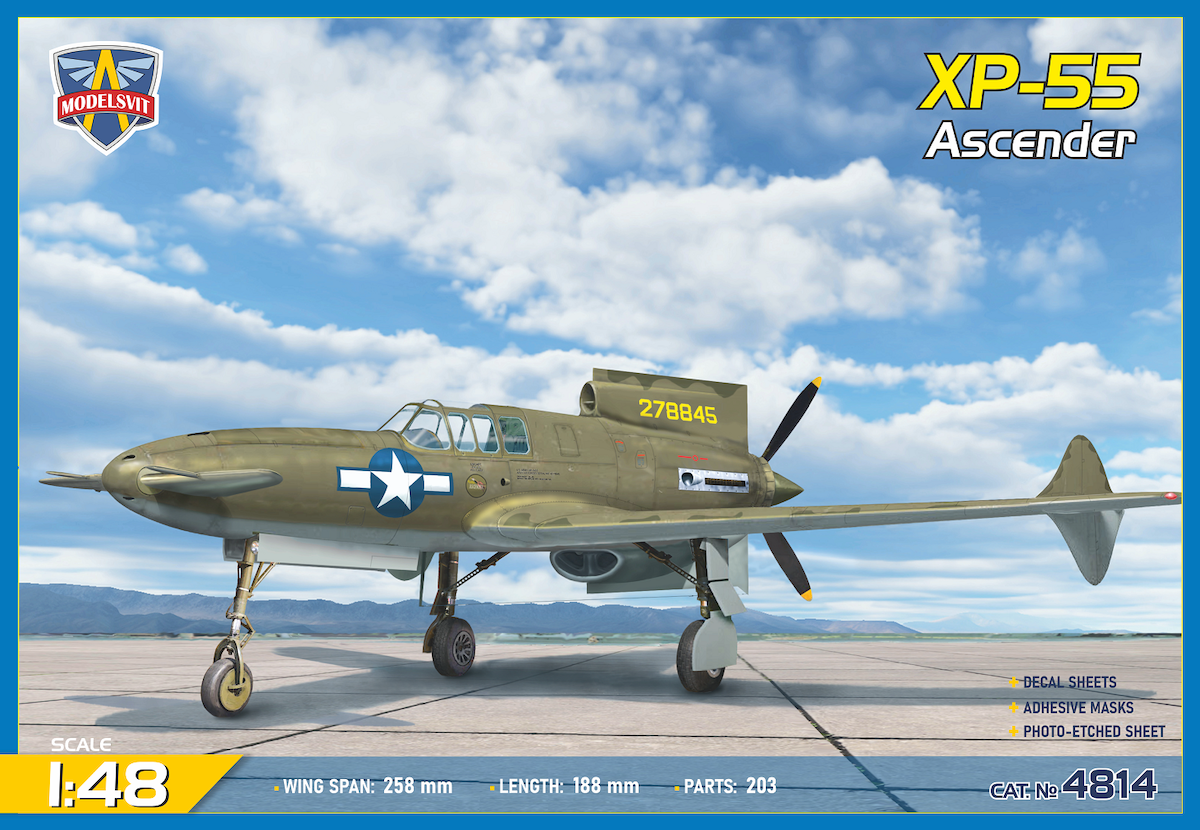 Modelsvit 4814 1:48 Curtiss XP-55 Ascender (1st prototype)