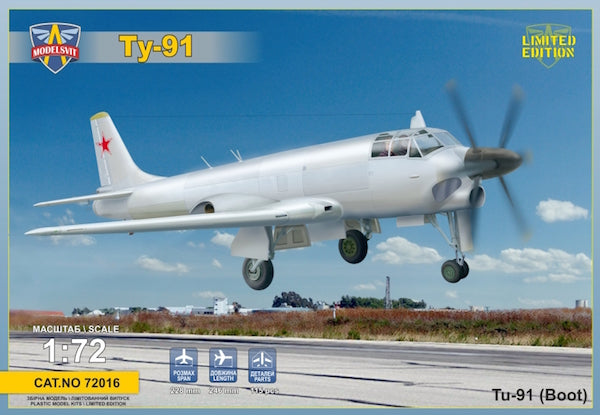 Modelsvit 72016 1:72 Tupolev Tu-91 'Boot' Soviet Naval Attack Aircraft