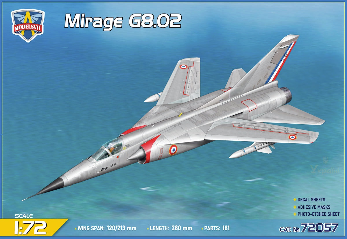 Modelsvit 72057 1:72 Dassault Mirage G8 02 variable-geometry fighter.