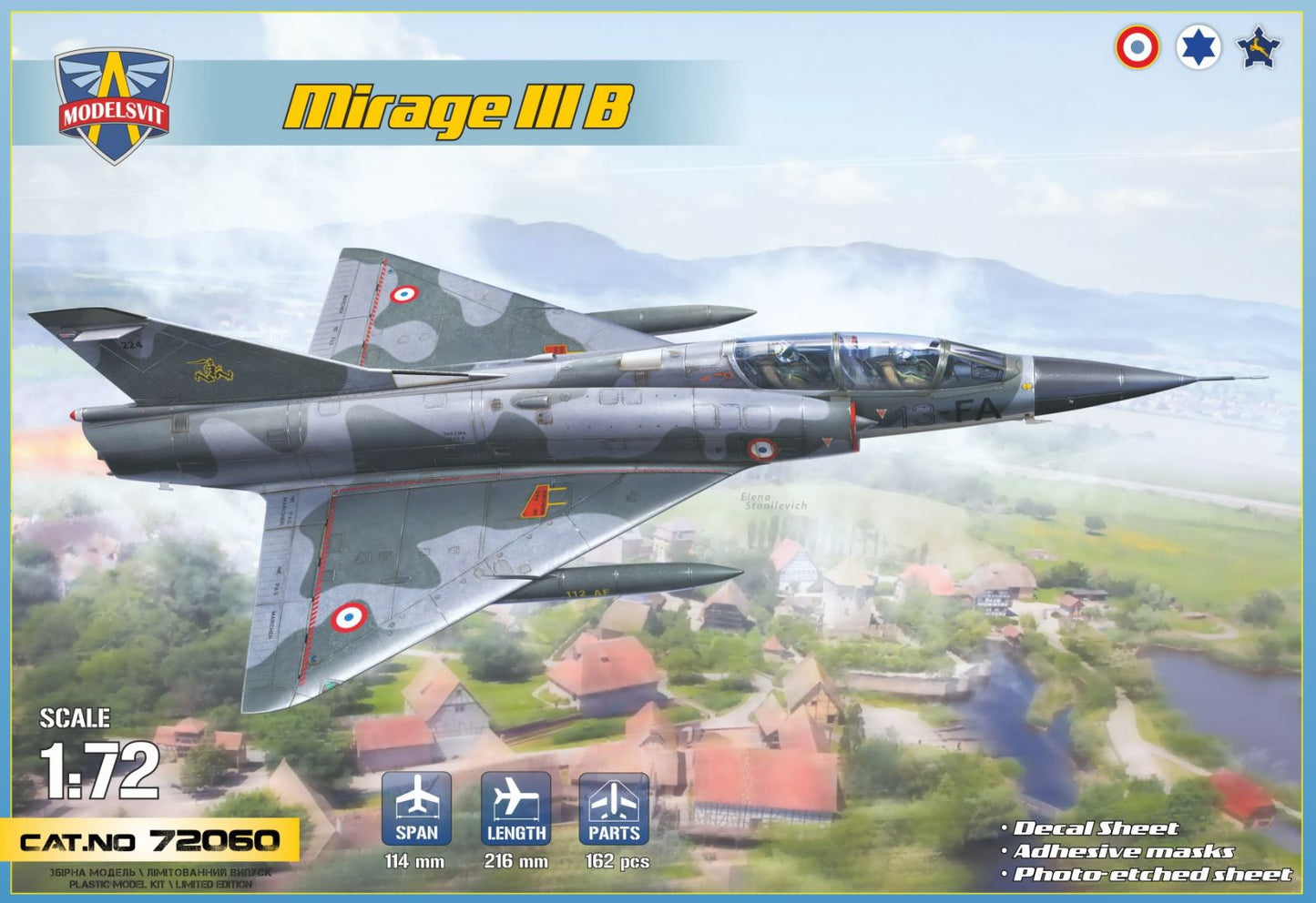 Modelsvit 72060 1:72 Dassault-Mirage IIIB operational trainer