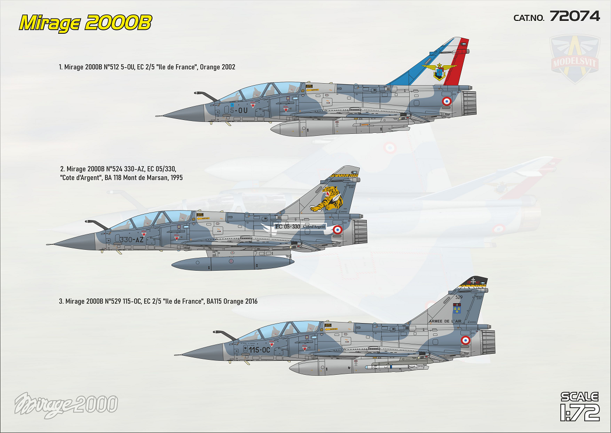 Modelsvit 72074 1:72 Dassault-Mirage 2000B