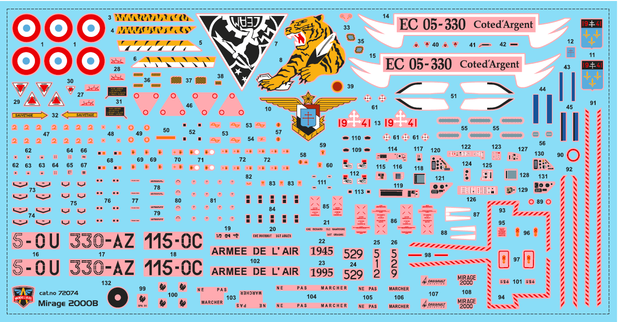 Modelsvit 72074 1:72 Dassault-Mirage 2000B