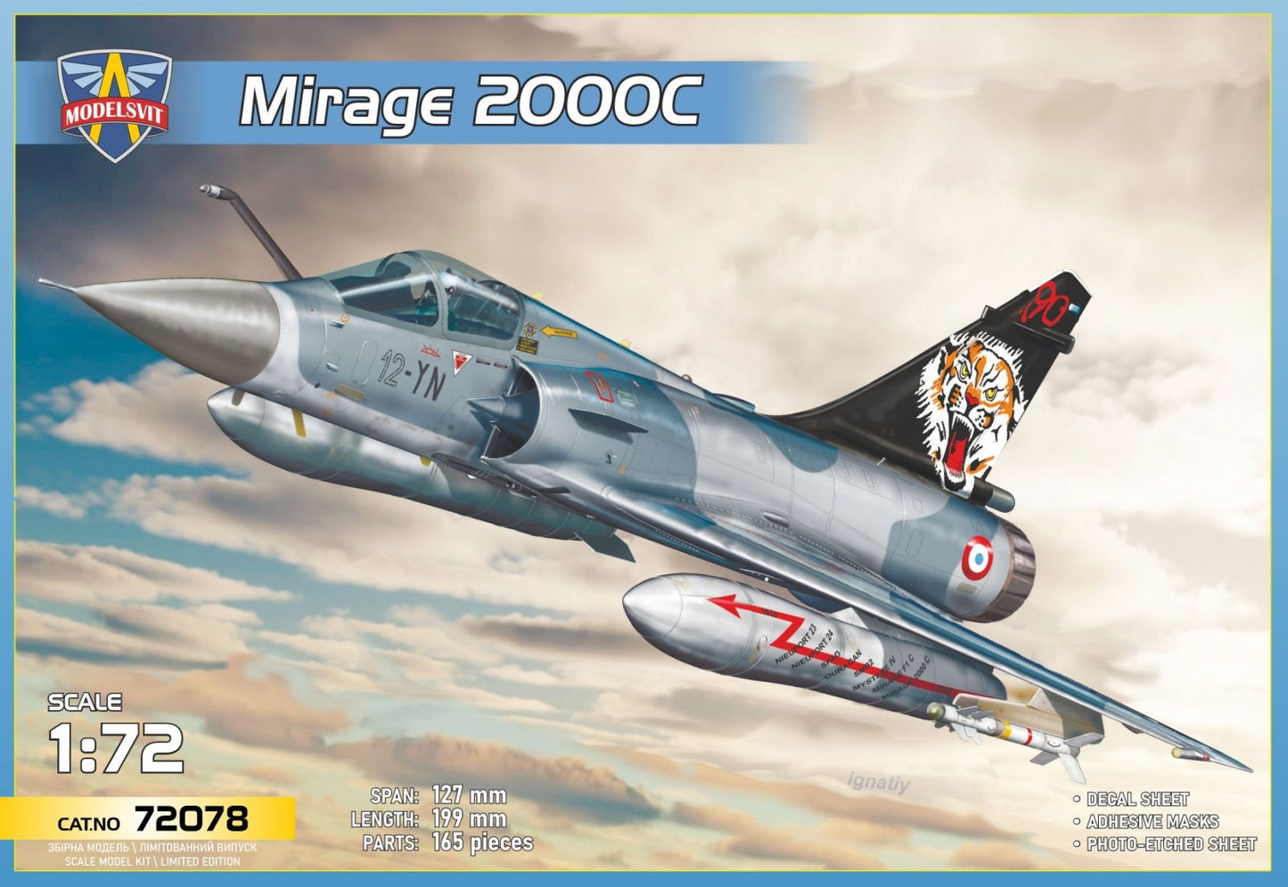 Modelsvit 72078 1:72 Dassault-Mirage 2000C (EC 1/12 'Cambresis' Squadron)